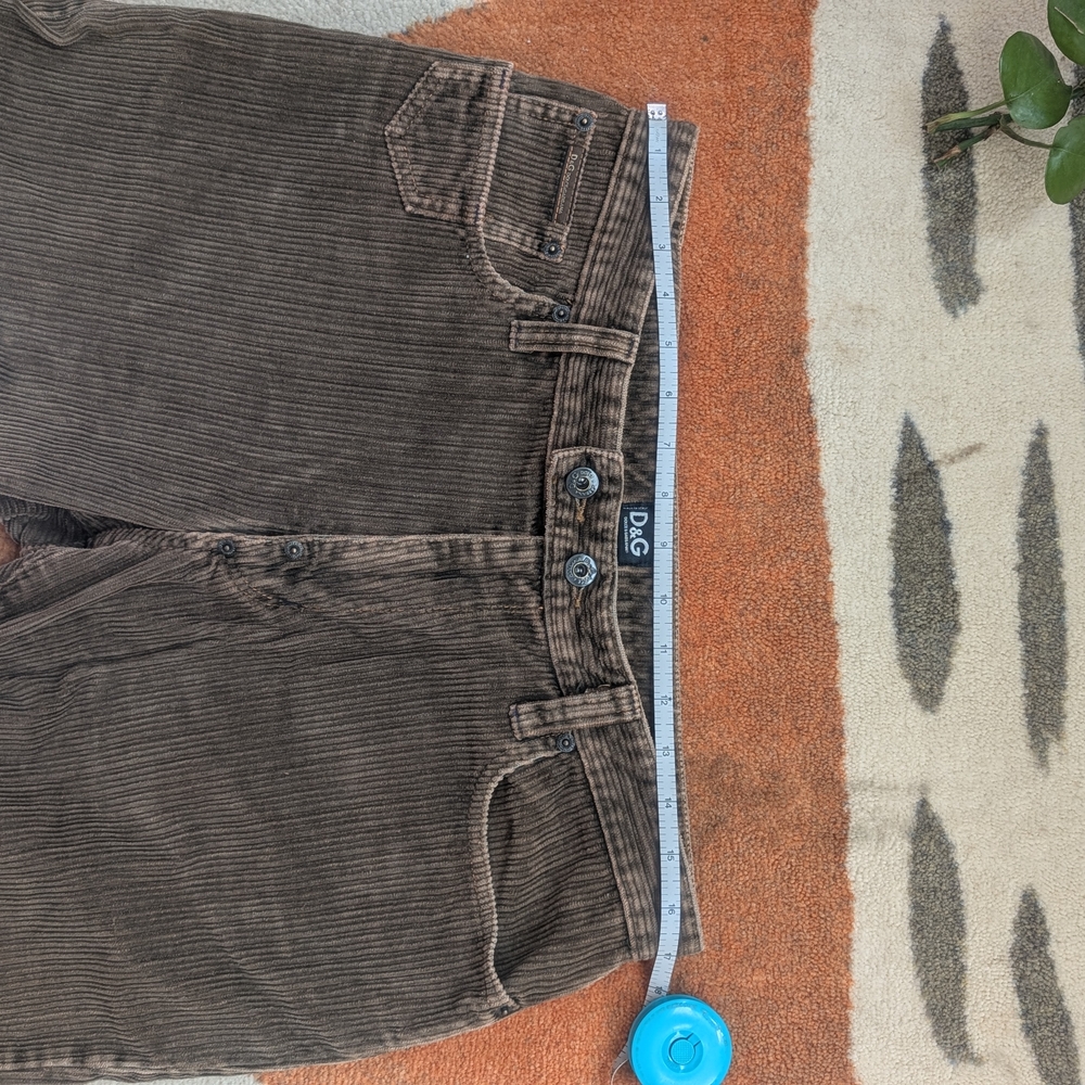 D&G Dolce & Gabbana Corduroy Pants - Brown 34 Waist - Picture 9 of 9